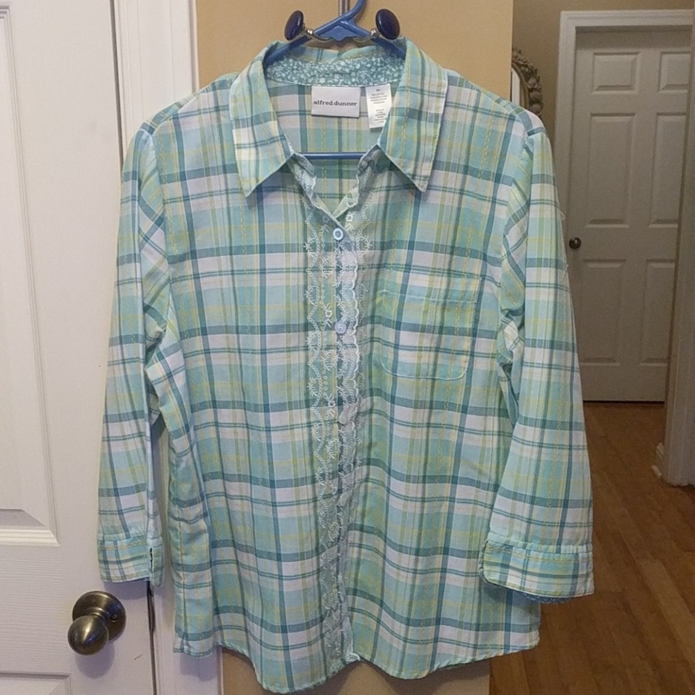 EUC ALFRED DUNNER LONG SLEEVE SHIRT SIZE 14